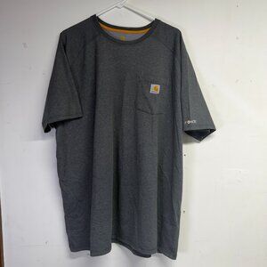 Carhartt Men's 3XL Force Relaxed Fit Pocket T-Shirt Carbon Heather Gray Preowned